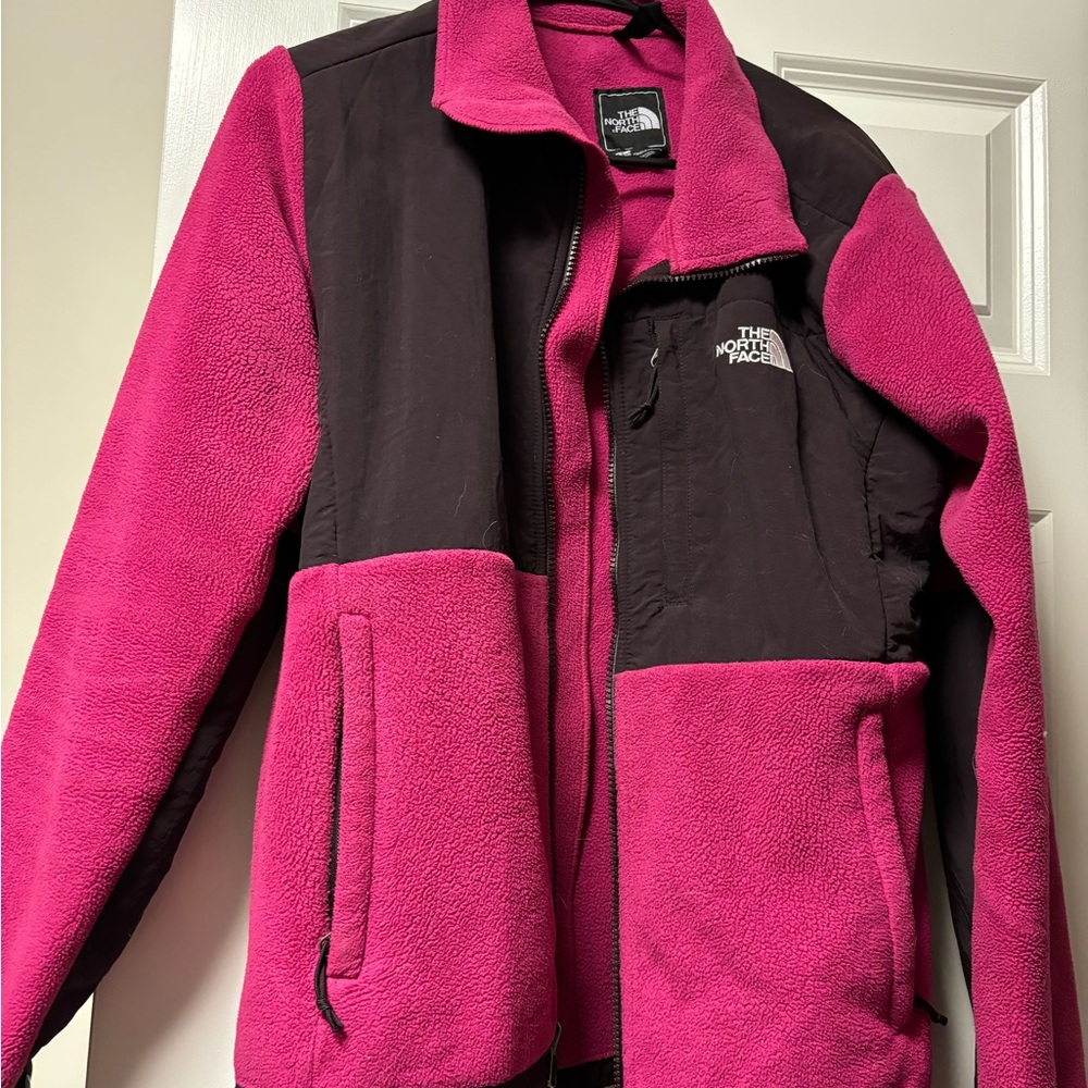 The North Face Pink and Black Fleece Jacket